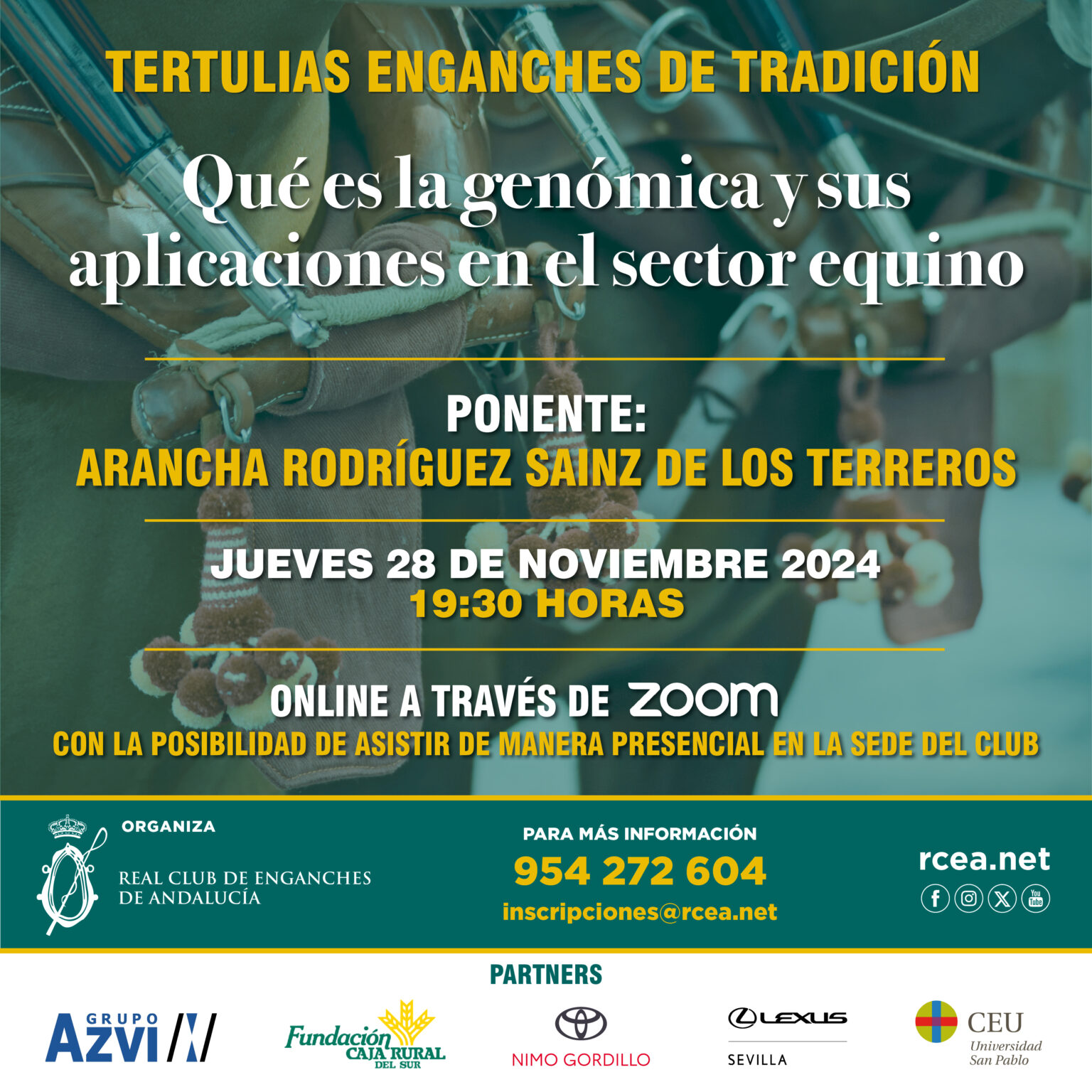 Arancha Rodríguez, directora del Libro Genealógico del PRE, invitada al ciclo de tertulias del RCEA